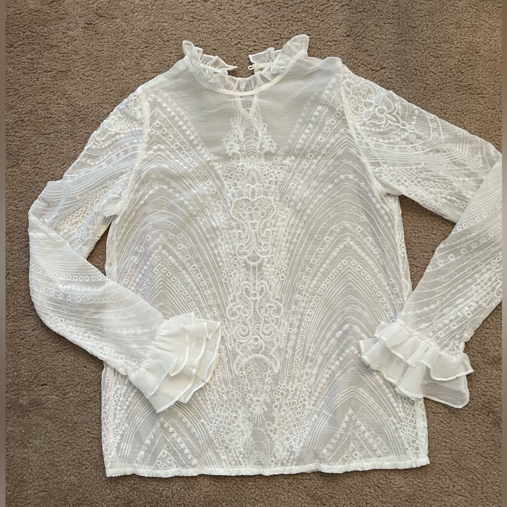 ORGANZA CUSTOM MADE EMBROIDERED BLOUSE